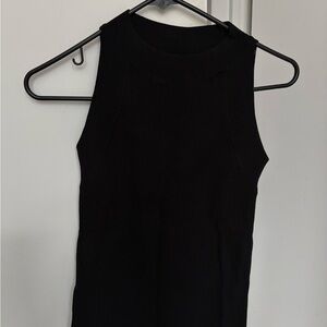 Ann Taylor Black Ribbed Tank Top